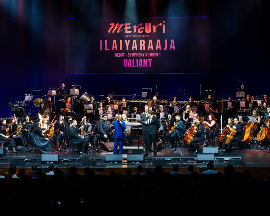 Orchestra performing live